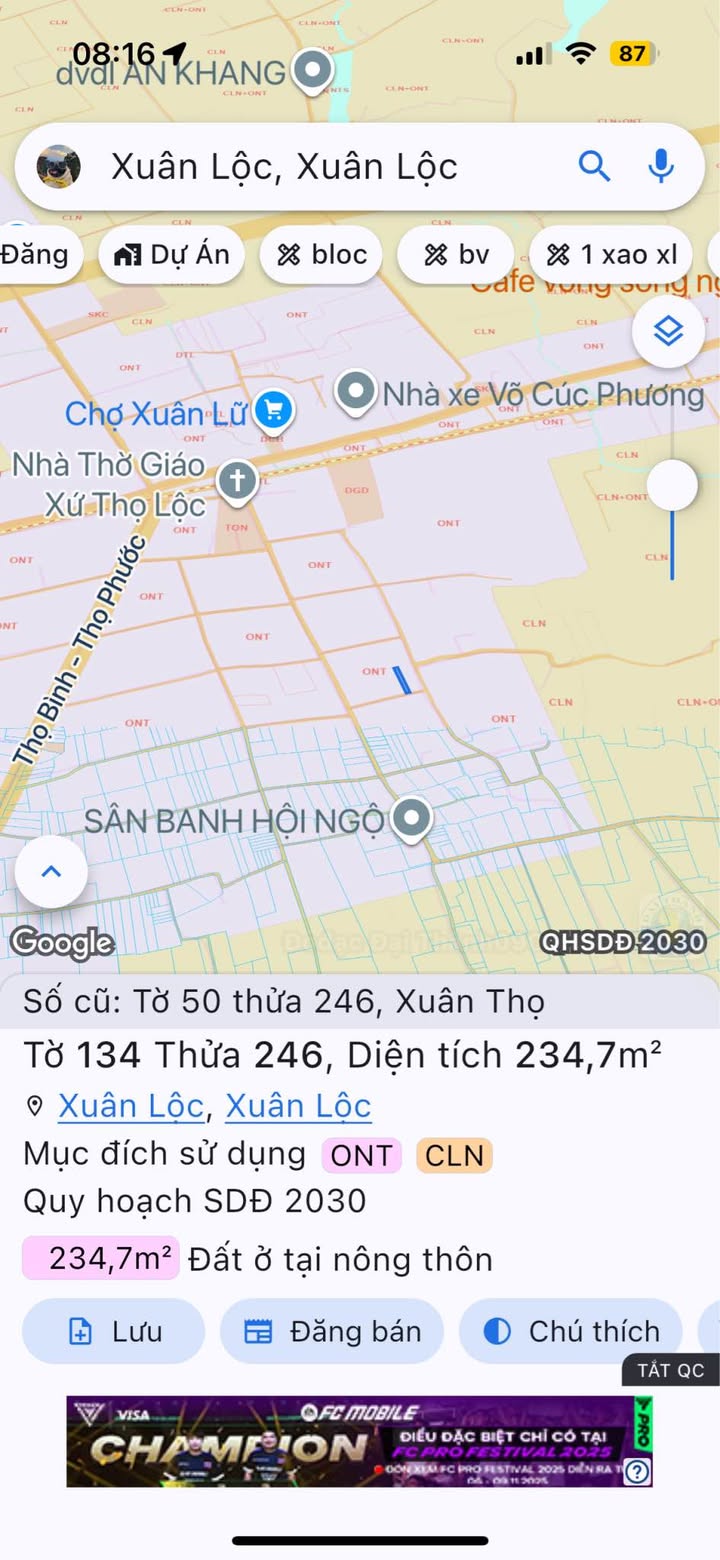 Đất nền 470m² tại Xuân Thọ, Xuân Lộc - Sổ đỏ chính chủ, giá chỉ 1.5 tỷ!