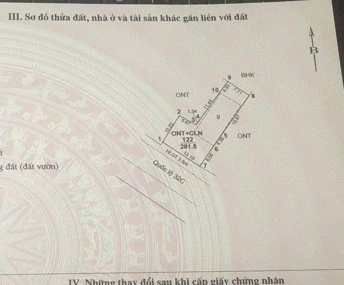 Nhà phố mặt tiền Quốc lộ 32C, Cẩm Khê, 281m² - Đầu tư sinh lời tốt!