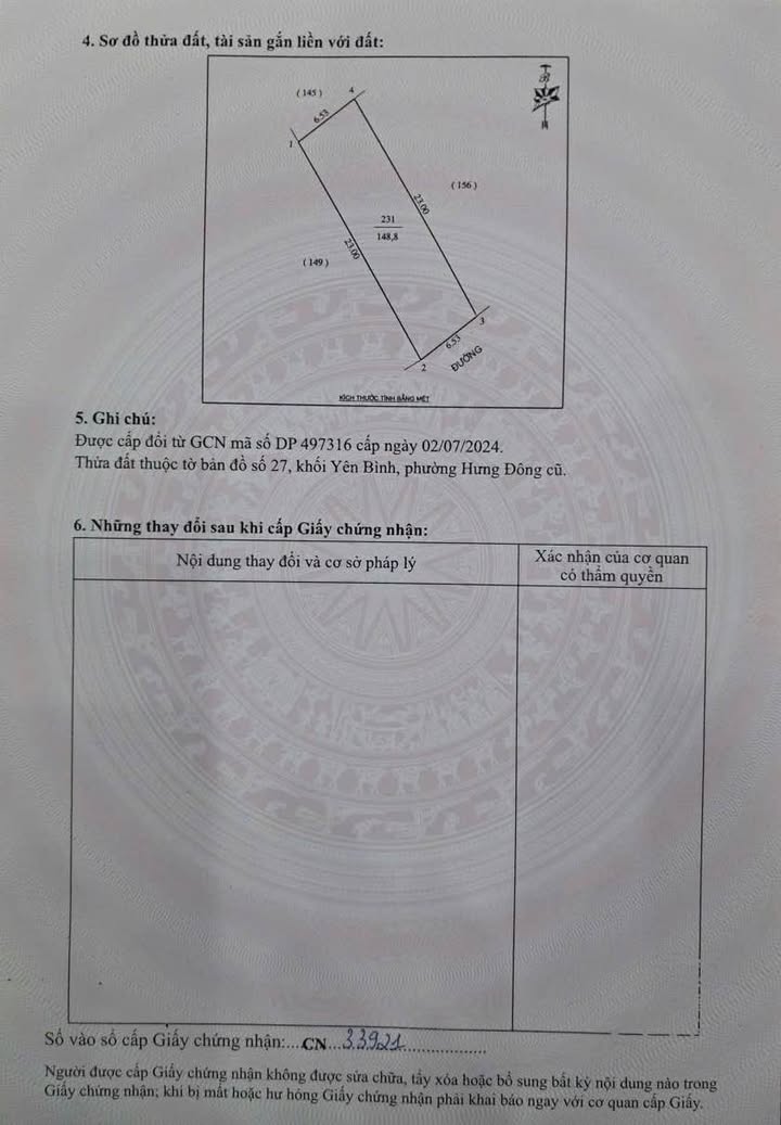 Đất 2 mặt đường Trần Bình Trọng, Hưng Đông 148.8m² giá 5.7 tỷ - Cơ hội đầu tư tuyệt vời!