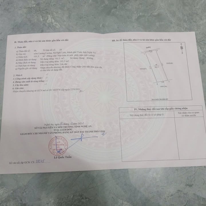 Đất nền Vinh Hưng 101.5m² giá 1 tỷ - Nở hậu, vuông vắn, đầu tư sinh lời!