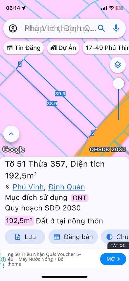 Nhà mặt tiền đường nhựa Phú Vinh, Định Quán, 195m² - Cơ hội đầu tư tuyệt vời!