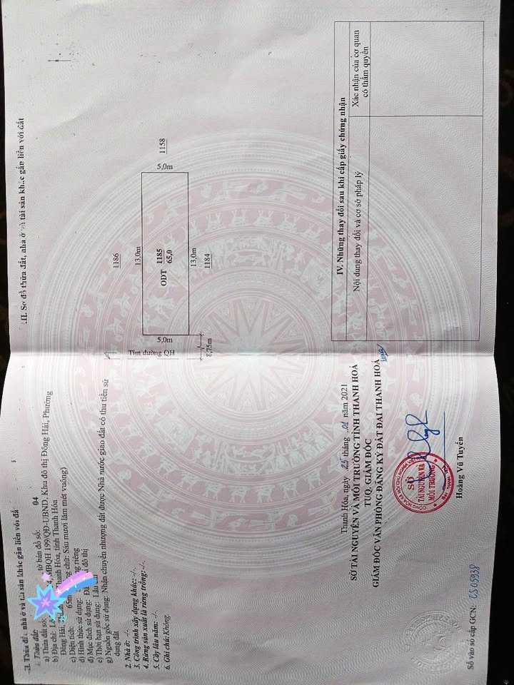 Đất nền phường Hạc Thành, Đông Sơn 65m² chỉ 3 tỷ - Hướng Tây trạch