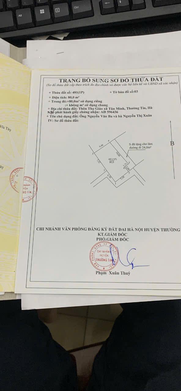 Đất nền Tân Minh, Thường Tín 80m² giá thỏa thuận - Lô góc 3 mặt tiền ô tô vào tận nơi!