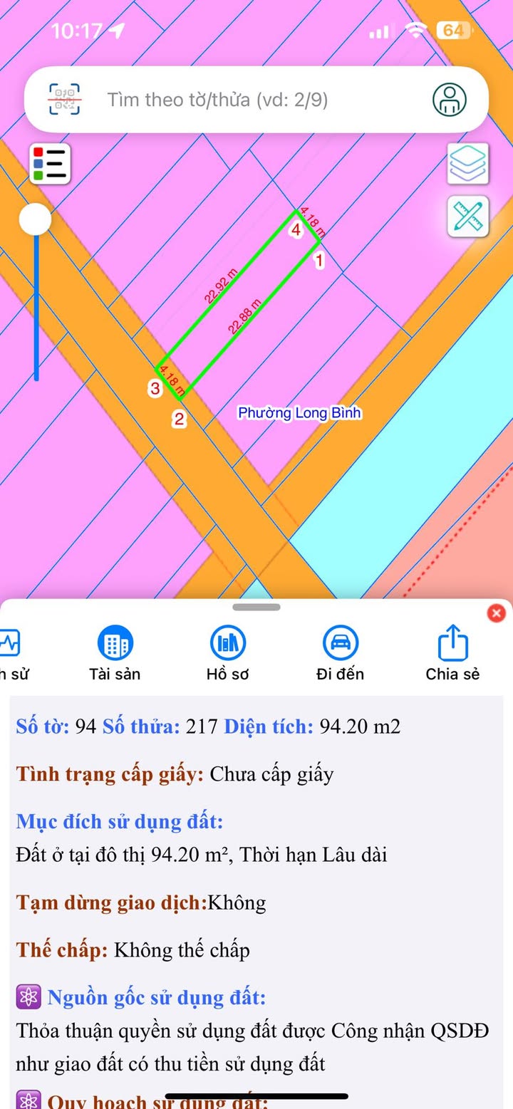 Lô đất Long Bình 92m² giá 2.75 tỷ - Sổ đỏ chính chủ, xây dựng tự do!