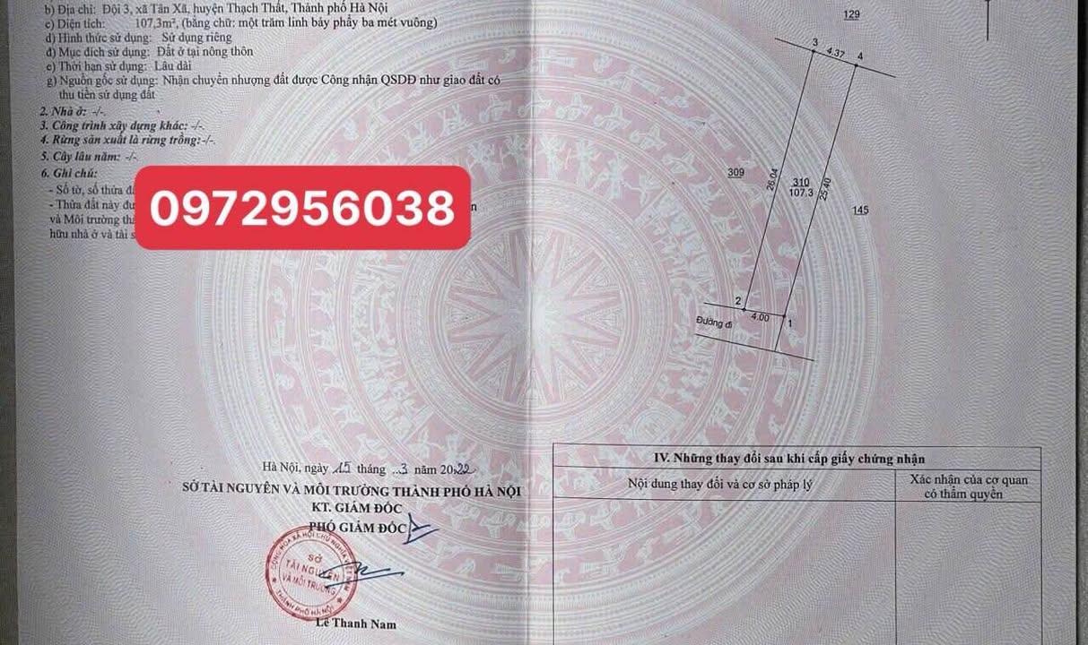 Đất thổ cư Tân Xã 107m² giá chỉ 3x triệu/m² - Cơ hội đầu tư hiếm có!