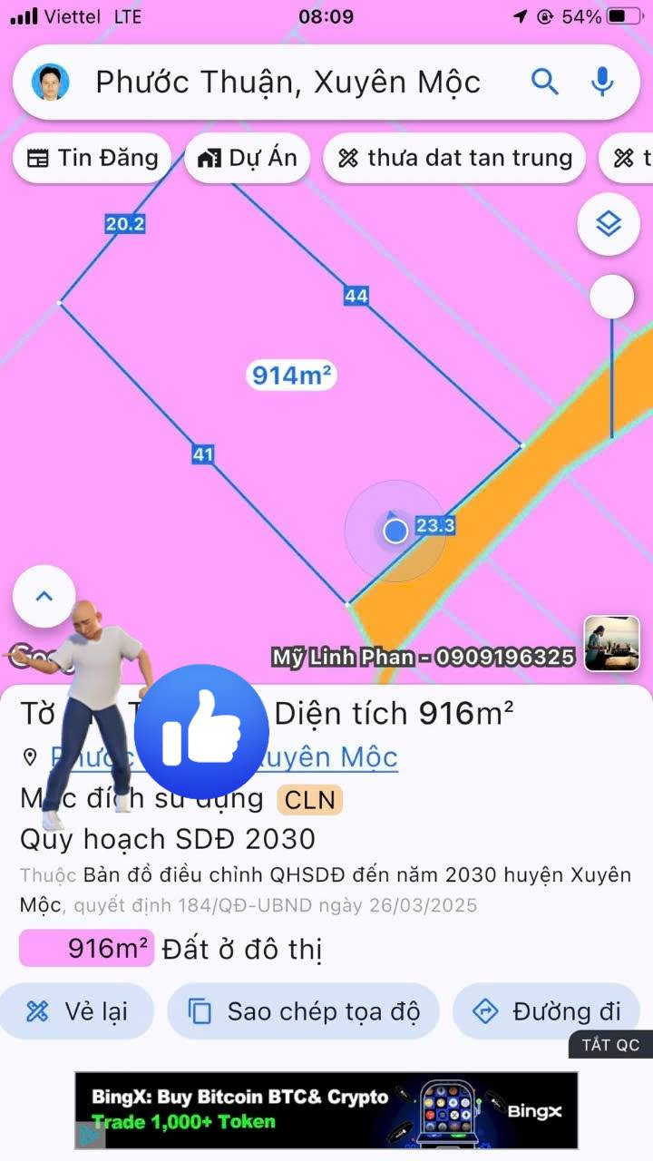 Đất nền Phước Thuận Xuyên Mộc 914m² - Giá thương lượng hấp dẫn!