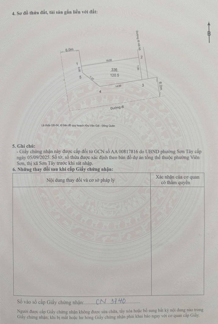Đất nền lô góc tại Đồng Quân, Sơn Tây 120,5m² - Cơ hội đầu tư hấp dẫn!