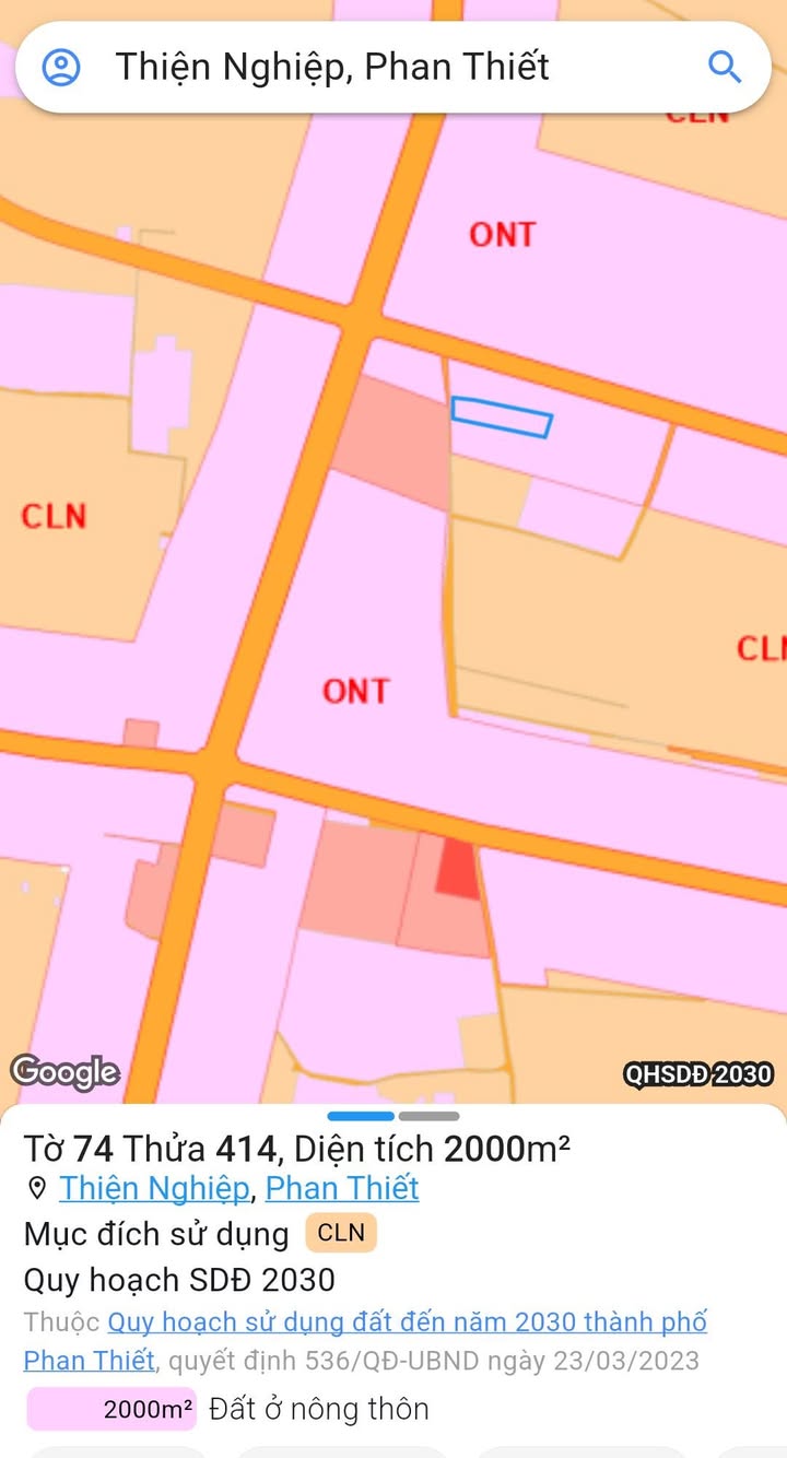 Đất nền thổ cư Mũi Né, 2000m² giá 1.5 tỷ - Cơ hội đầu tư tuyệt vời!