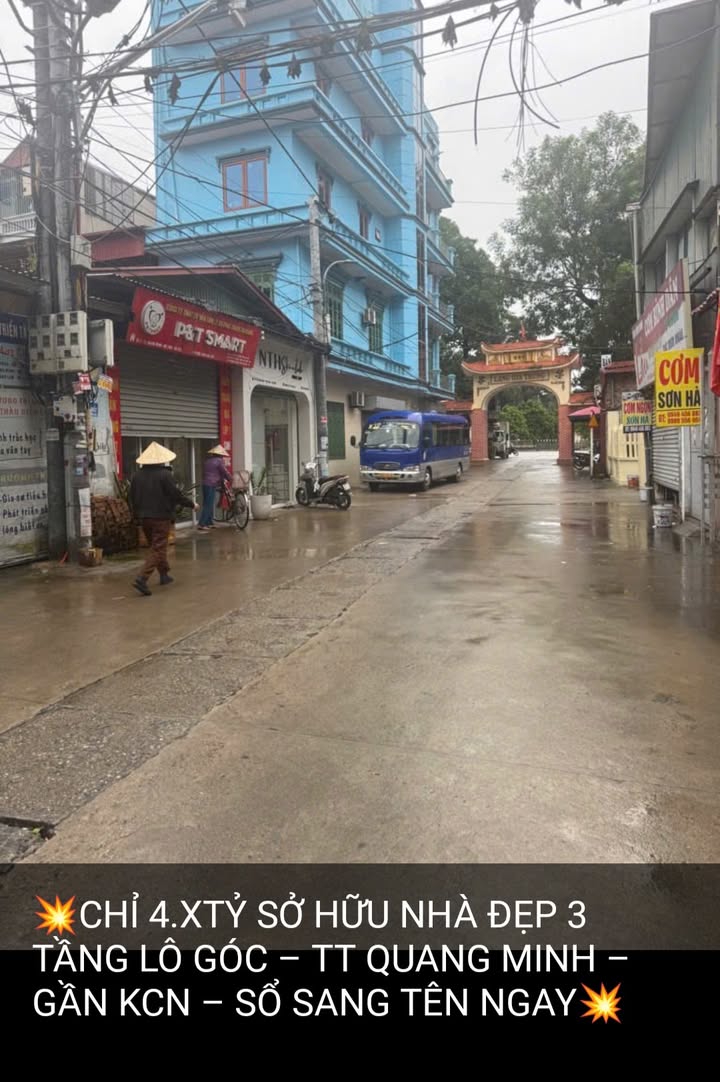 Nhà đẹp 3 tầng lô góc tại Quang Minh, Mê Linh 77m² giá 4 tỷ - Sổ đỏ chính chủ!