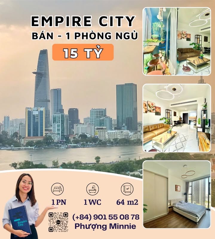 Căn hộ Empire City Thủ Thiêm 64m² giá 15 tỷ - View sông tuyệt đẹp!