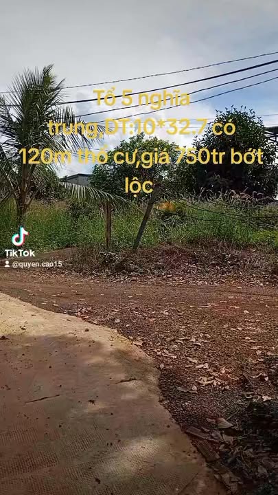 Đất thổ cư 327m² tại phường Đông, Lâm Hà chỉ 750 triệu - Cơ hội đầu tư tuyệt vời!