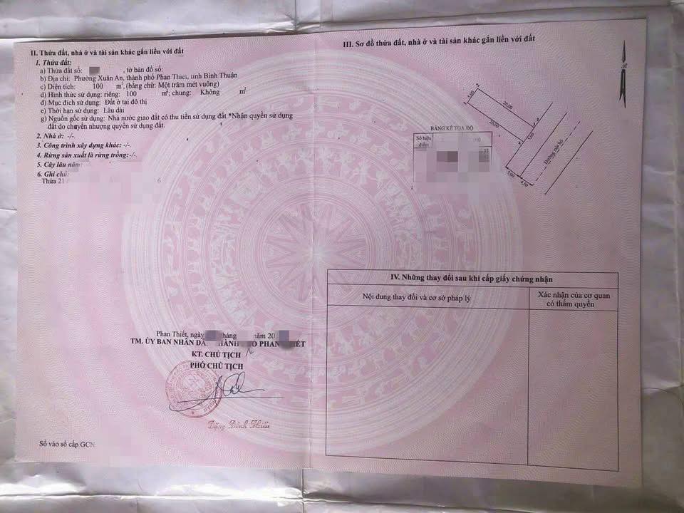 Đất thổ cư 100m² đường Võ Chí Công, Phan Thiết - Giá chỉ 3.95 tỷ, cơ hội đầu tư tuyệt vời!