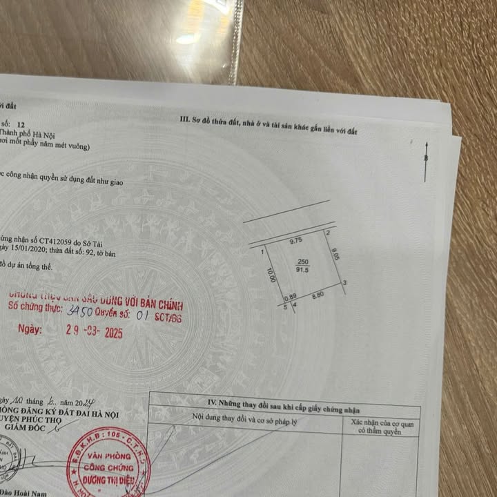 Đất nền Tam Thuấn, Phúc Thọ 91m² giá 3 tỷ - Đường xe tải vào tận nơi!