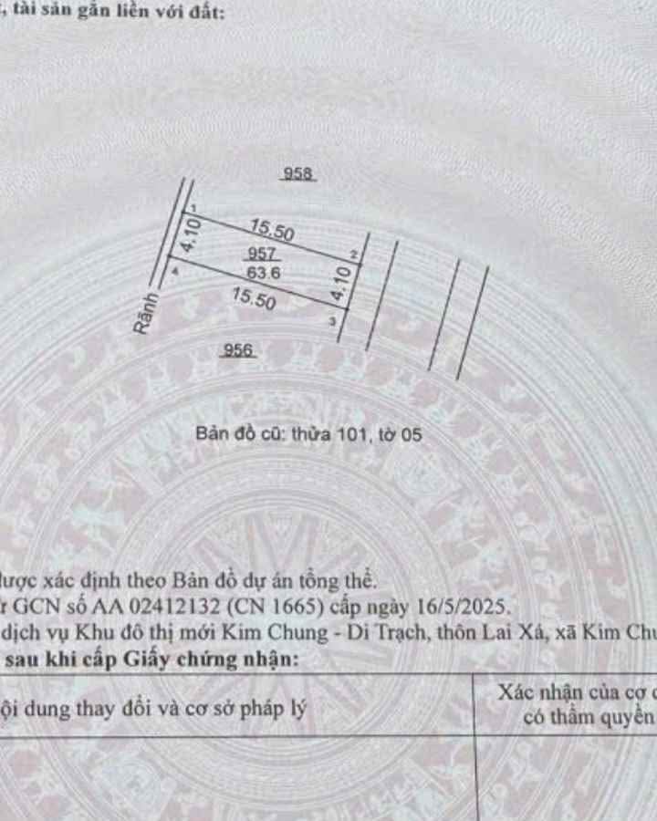 Đất dịch vụ Thăng Long 9, Lai Xá, Hoài Đức 63.6m² - Vị trí đắc địa gần trường học!