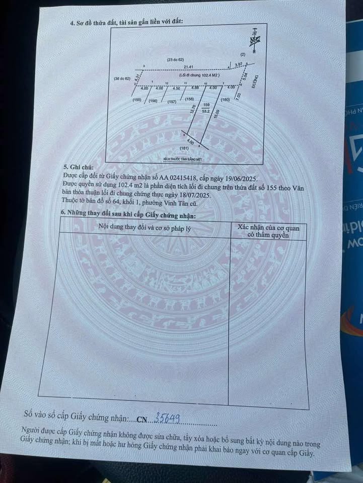 Đất nền chính chủ tại đường Phạm Hồng Thái, Vinh 53m² giá chỉ 1 tỷ - Cơ hội đầu tư hấp dẫn!