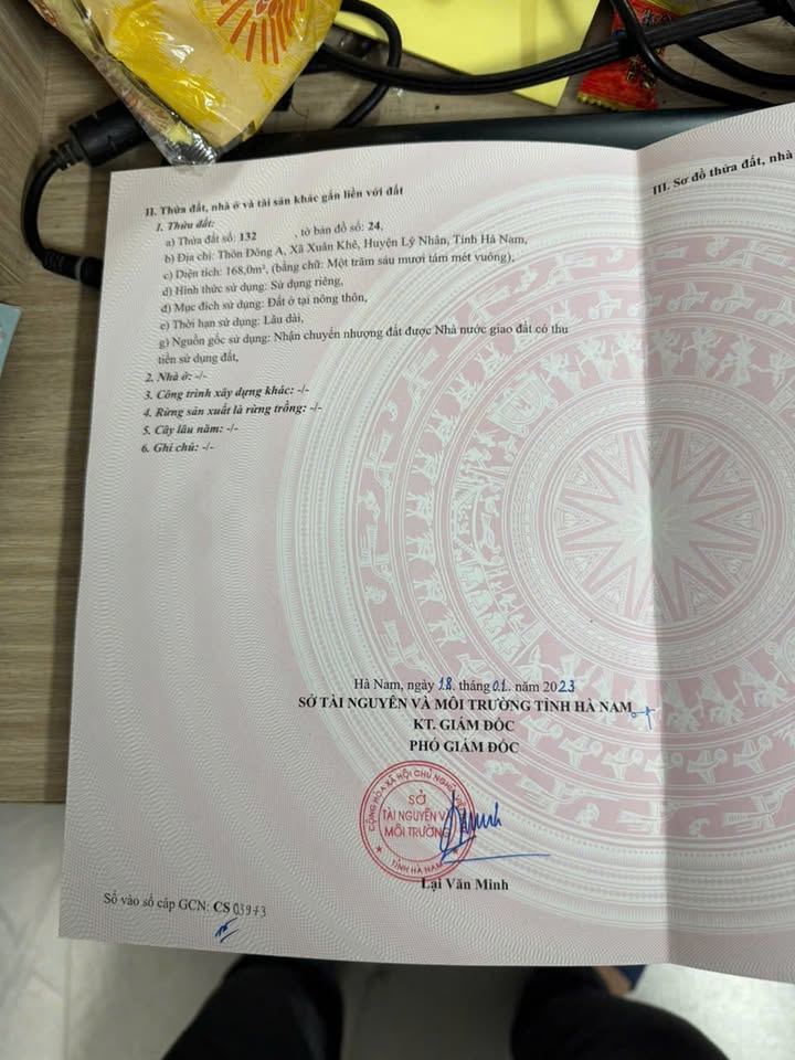 Đất nền Xuân Khê, Lý Nhân 168m² giá 1.8 tỷ - Cơ hội đầu tư tuyệt vời!