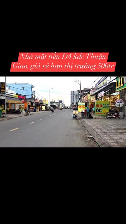 Nhà mặt tiền D4 KDC Thuận Giao 162m² giá 6 tỷ - Đầu tư sinh lời ngay!