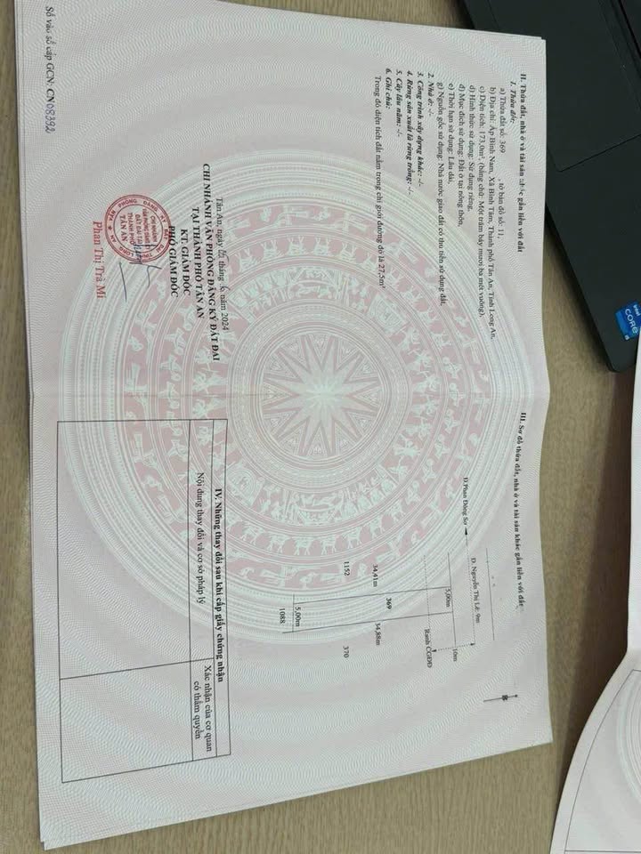 Đất thổ cư mặt tiền đường Nguyễn Thị Lệ, Tân An 173m² - Cơ hội đầu tư hấp dẫn!