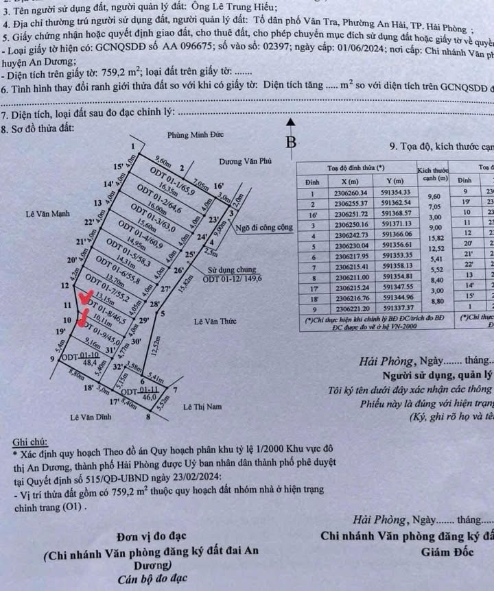 Đất nền An Hải, Hải Phòng 46,5m² giá 1,25 tỷ - Vị trí đắc địa gần bệnh viện