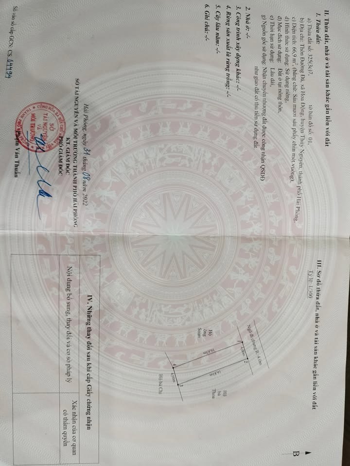 Đất thổ cư thôn Đường Đá, Hoa Động 66m² giá chỉ 1.9 tỷ - Pháp lý rõ ràng!