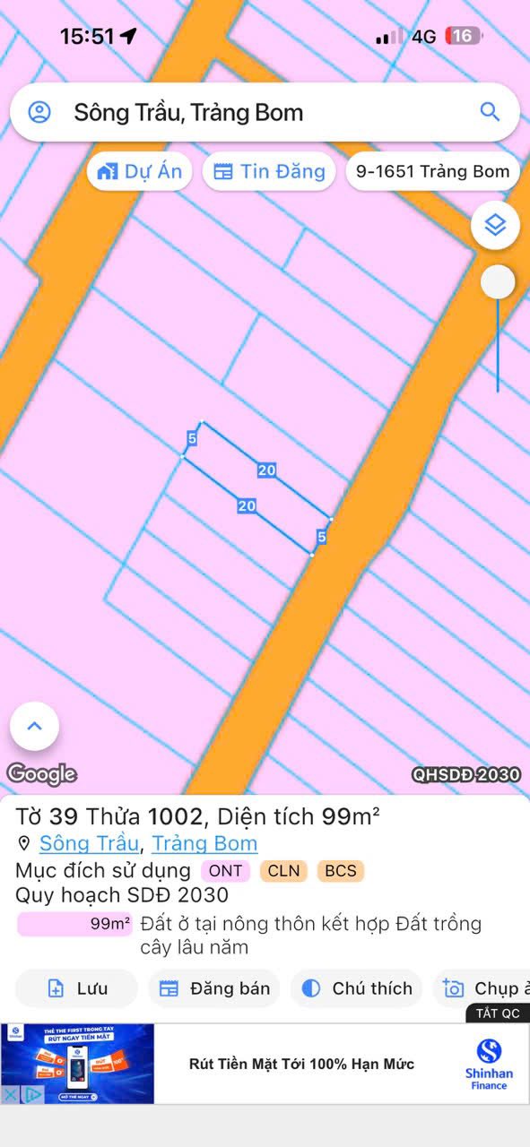 Đất thổ cư Sông Trầu, Trảng Bom 100m² chỉ 900 triệu - Sổ đỏ chính chủ!