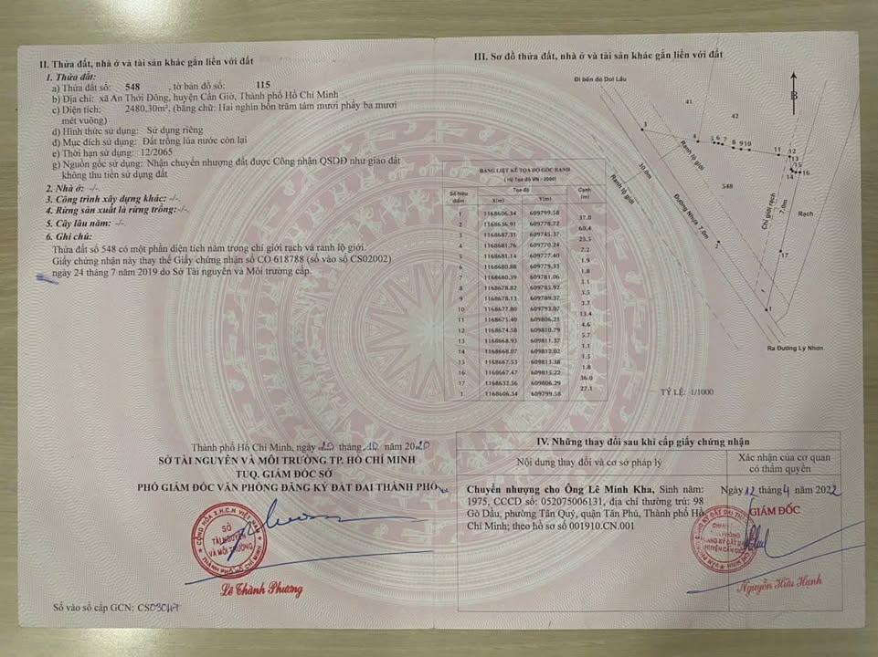 Đất mặt tiền đường lớn Cần Giờ 2480m² giá 7 triệu/m² - Cơ hội đầu tư hấp dẫn!