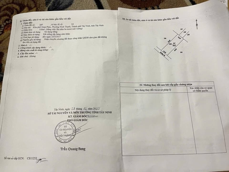 Đất nền 10x33m khu phố Ninh Phúc, Tây Ninh giá 470 triệu - Cơ hội đầu tư tuyệt vời!