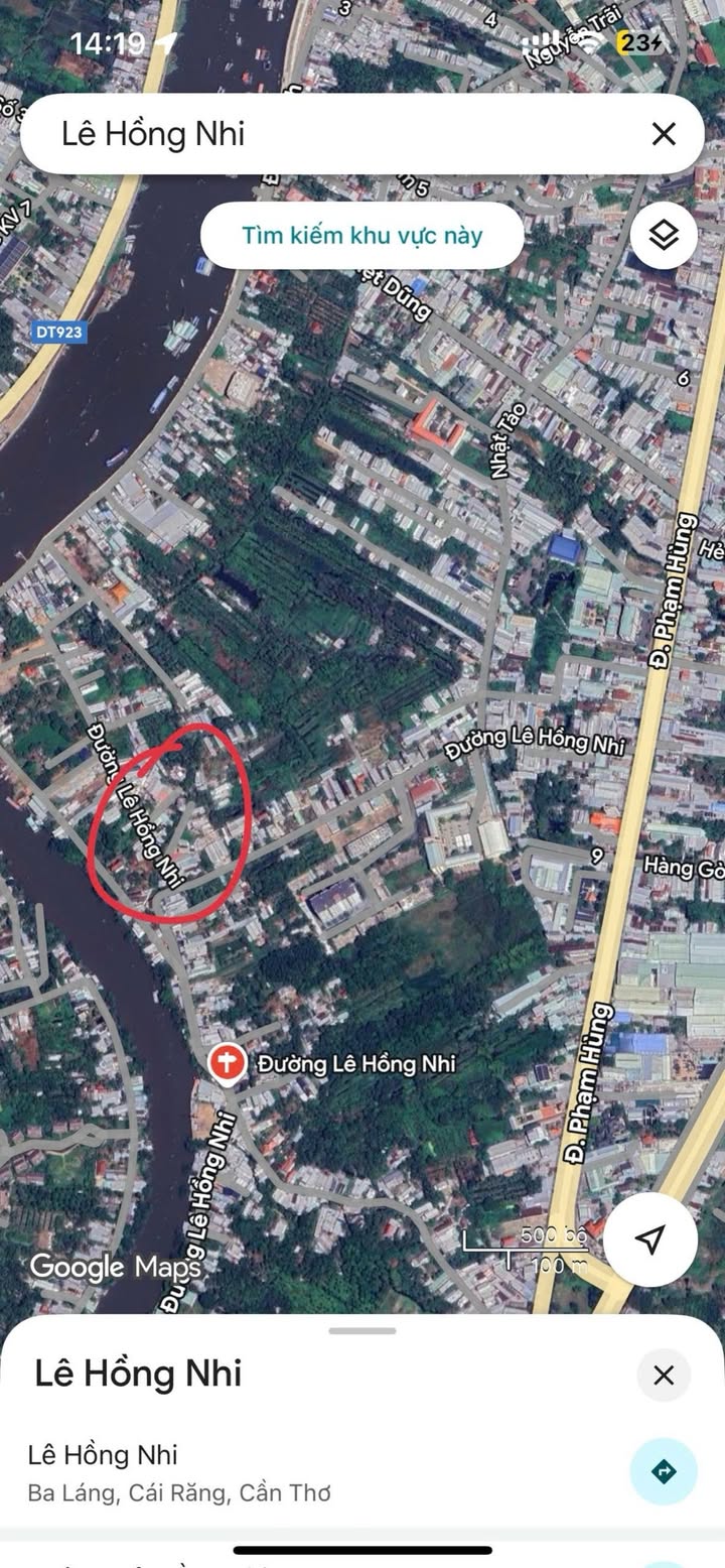 Bán nền biệt thự mặt tiền Lê Hồng Nhi - Cái Răng - 200m² - Đầu tư sinh lời hấp dẫn!