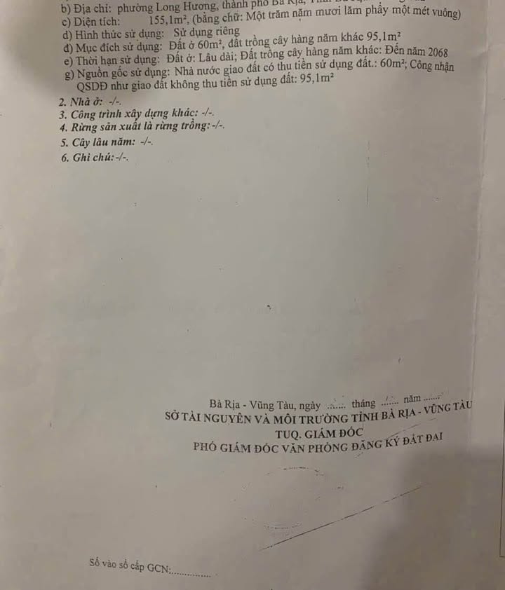 Nhà mặt tiền đường Phan Đăng Lưu, Bà Rịa - 155m² giá 5.2 tỷ - Vị trí kinh doanh thuận lợi