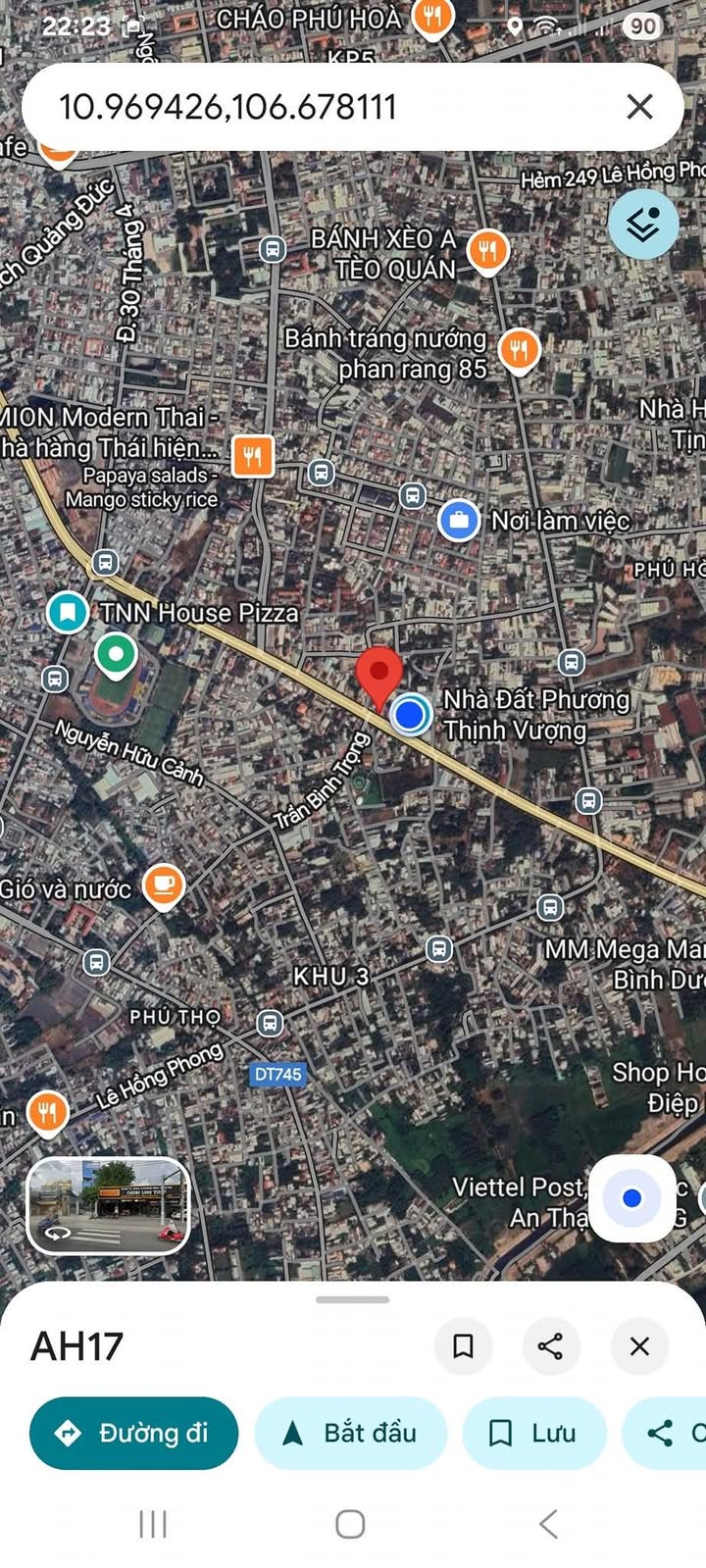 Bán đất mặt tiền đại lộ Bình Dương 288m² giá 25 tỷ - Sổ đỏ chính chủ