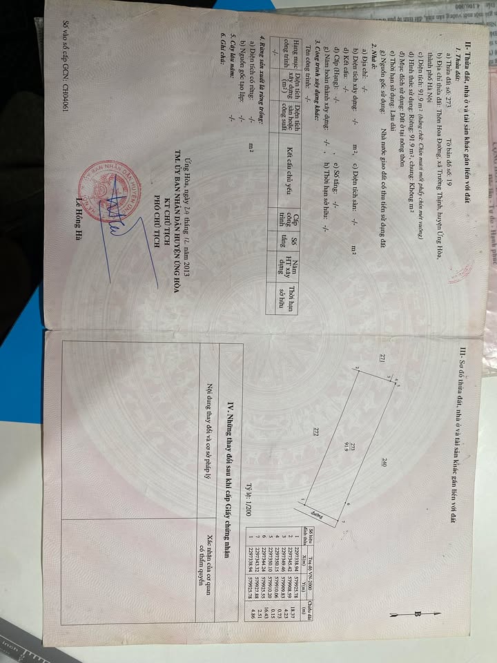 Đất nền Ứng Thiên 92m² giá thỏa thuận - Vị trí giao thông thuận lợi!