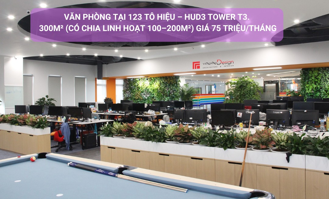 Văn phòng cho thuê HUD3 Tower Cầu Giấy 300m² giá 75 triệu - Không gian làm việc lý tưởng!