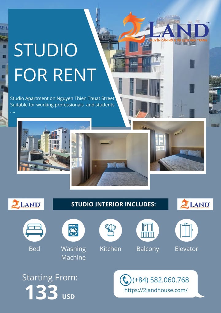 Căn hộ Studio Nguyễn Thiện Thuật Nha Trang 3.5 triệu - Trống ngay 07/11!