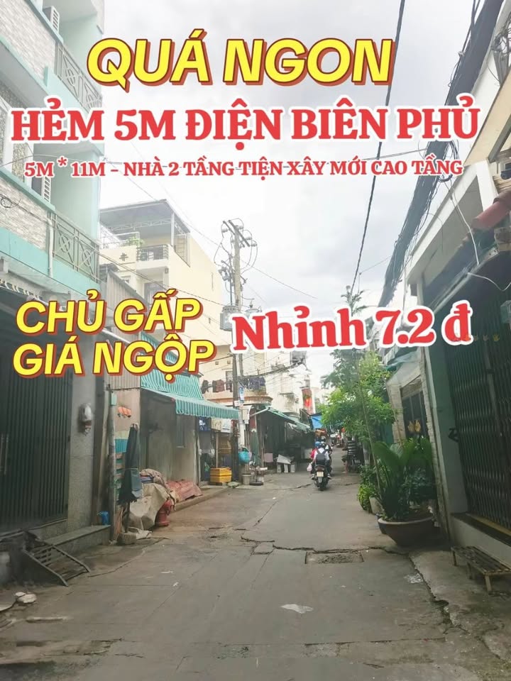 Nhà hẻm 5m đường Điện Biên Phủ, quận Bình Thạnh - Cơ hội đầu tư hấp dẫn!