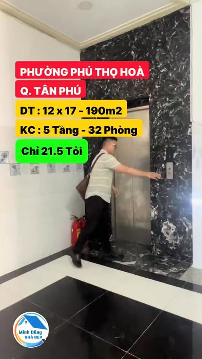 Nhà 5 tầng tại Tân Phú 190m² giá 21.5 tỷ - Dòng tiền thu hút 140 triệu/tháng!