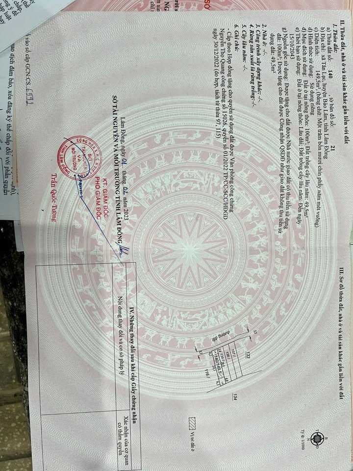 Đất thổ cư 150m² tại Tân Lạc, Bảo Lâm - Giá chỉ 550 triệu!