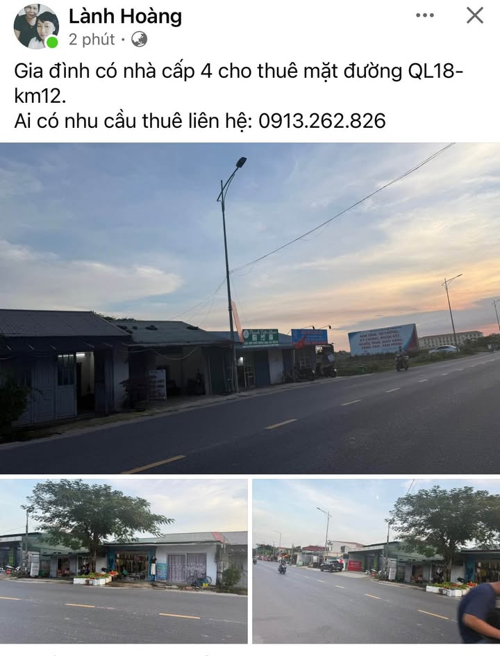 Cửa hàng cho thuê mặt tiền QL18, Hải Tiến, Móng Cái - Giá thỏa thuận hấp dẫn!