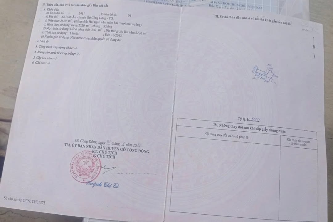 Đất nền Gò Công Đông 2000m² giá chỉ 900 triệu - Cơ hội đầu tư sinh lời!