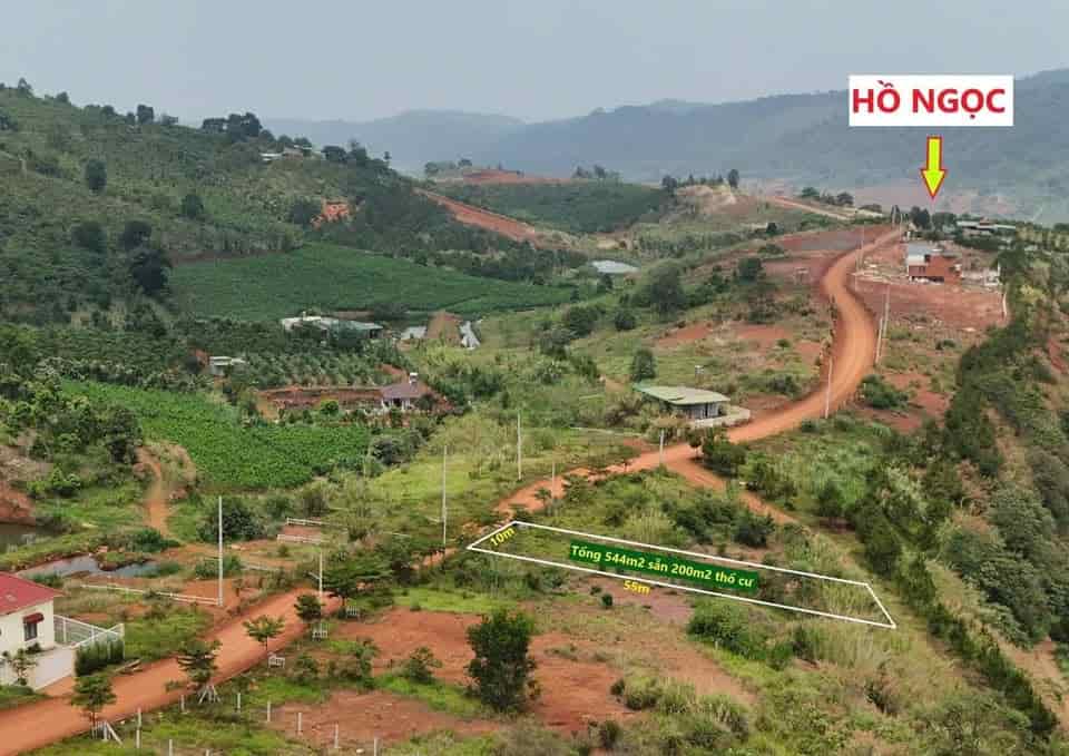 Bán đất Hồ Ngọc Bảo Lộc 540m² giá 3.024 tỷ - View thoáng đẹp, lý tưởng cho farmstay!