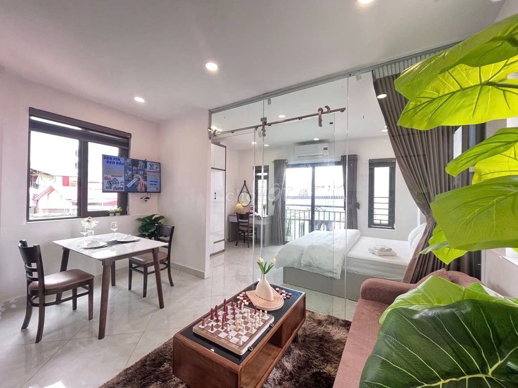 Căn hộ 1 phòng ngủ Đội Cấn 50m² giá 9 triệu - Siêu thoáng, full nội thất
