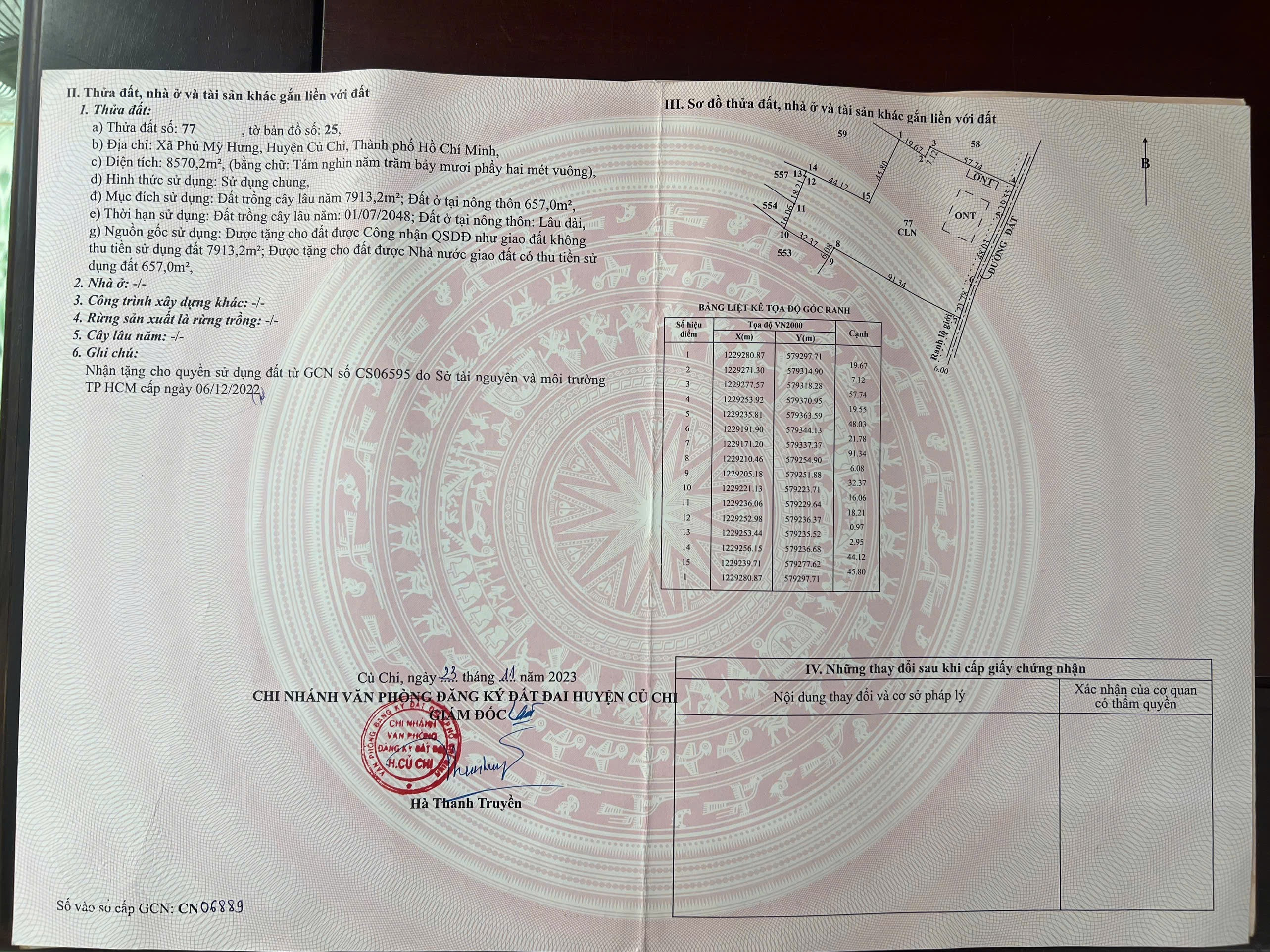 Đất nền 8661,3m² An Nhơn Tây, Củ Chi giá 19.5 tỷ - Cơ hội đầu tư hấp dẫn!