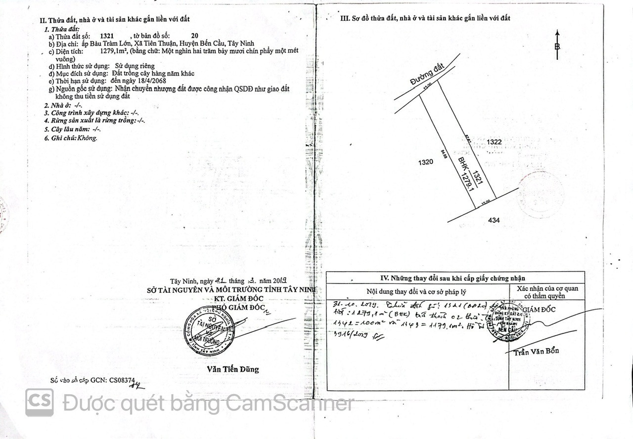 Đất thổ cư 1279m² tại Tây Ninh - Phù hợp xây nhà ngay không cần xin phép!