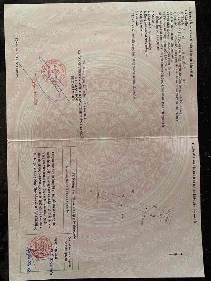 Đất nền mặt tiền đường tỉnh 871, Gò Công Đông, 236m² giá 1.4 tỷ - Cơ hội đầu tư hấp dẫn!