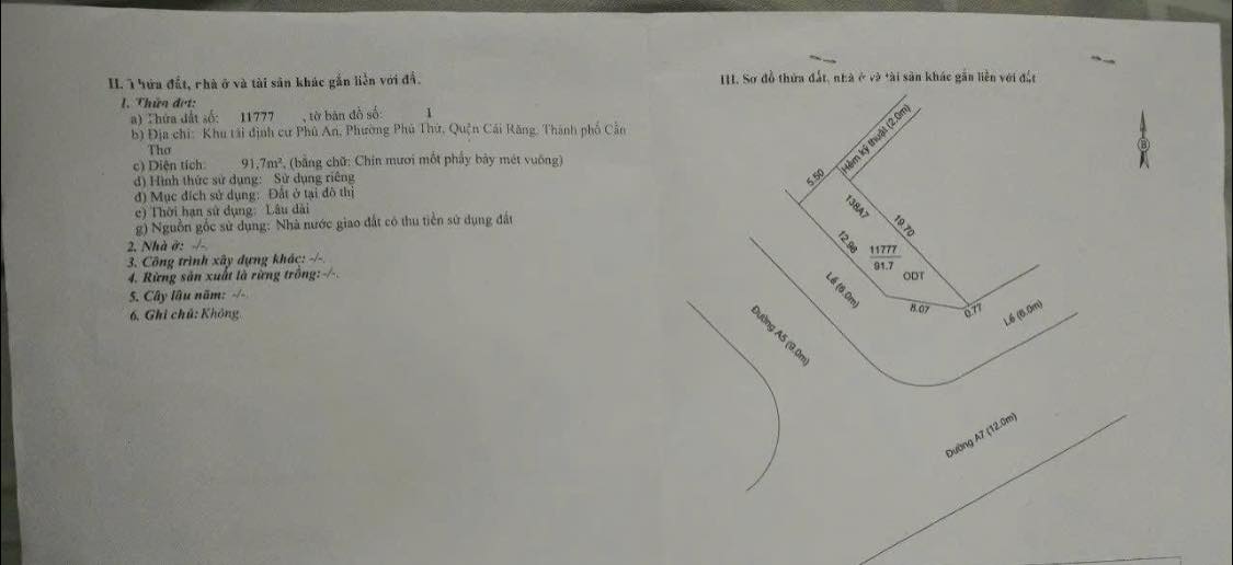 Đất nền góc KDC Phú An, 91.7m² giá 3.9 tỷ - Cơ hội đầu tư tuyệt vời!