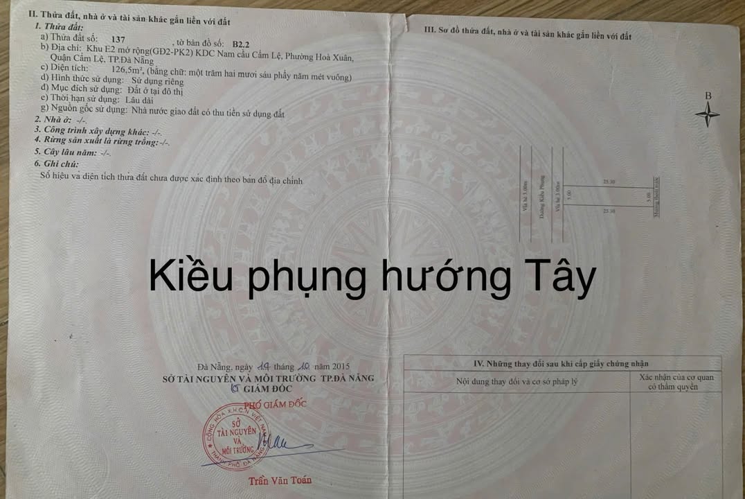 Đất nền Hòa Xuân Đà Nẵng 126m² giá chỉ 4.158 tỷ - Cơ hội đầu tư hiếm có!