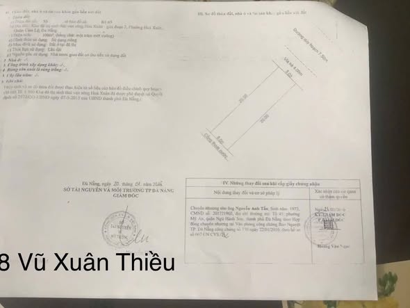 Đất nền đẹp đường Vũ Xuân Thiều, quận Cẩm Lệ, 100m² giá 6.4 tỷ - Khu VIP gần sông mát mẻ!
