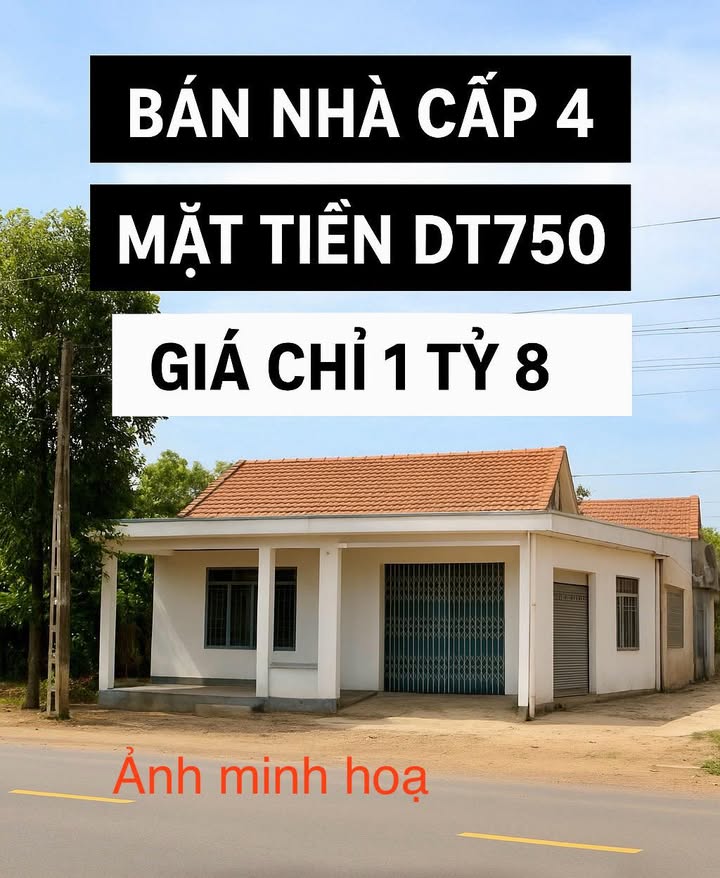 Nhà cấp 4 mặt tiền ĐT750, Định Hiệp – 90m² giá 1.8 tỷ, thương lượng tốt!