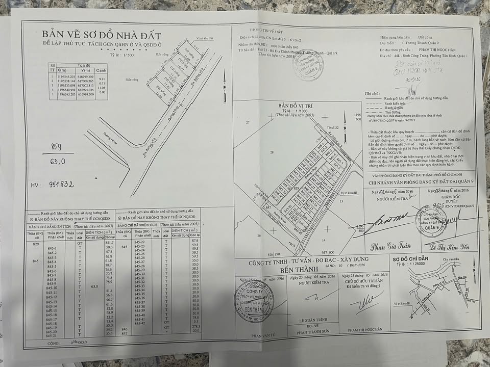 Đất nền chính chủ Quận 9 63m² giá 3.85 tỷ - Đầu tư sinh lời cao!