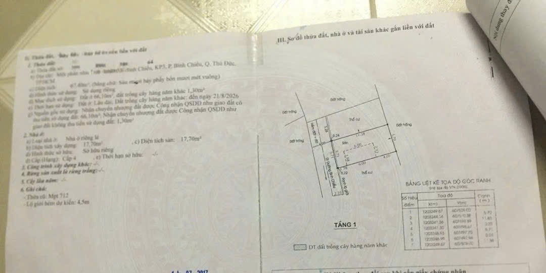 Bán đất 67m² phường Bình Chiểu, Thủ Đức - Cơ hội đầu tư không thể bỏ qua!