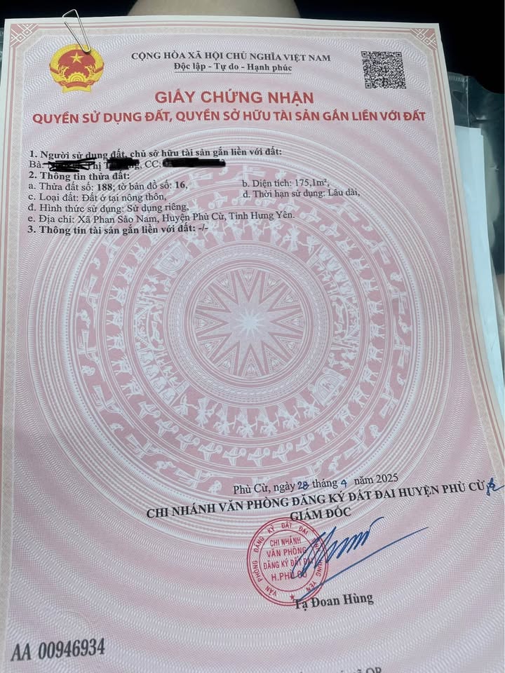 Đất nền Phan Sào Nam 175m² giá 2.619 tỷ - Cơ hội đầu tư sinh lời!